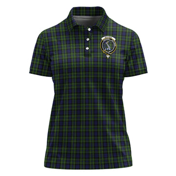 MacNeil of Colonsay Tartan Polo Shirt with Family Crest For Women