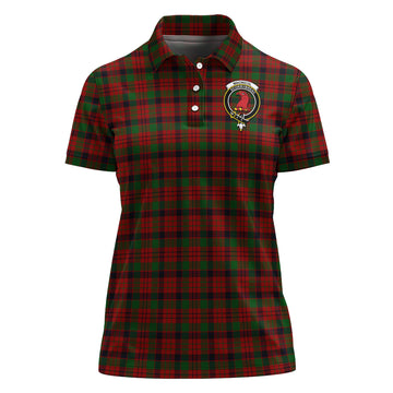 MacNicol Tartan Polo Shirt with Family Crest For Women