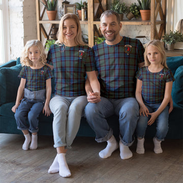 MacNicol Hunting Tartan T-Shirt with Family Crest
