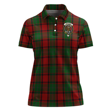 MacPhail Tartan Polo Shirt with Family Crest For Women
