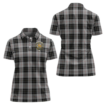 MacPherson Dress Tartan Polo Shirt with Family Crest For Women