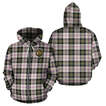 MacPherson Dress Ancient Tartan Hoodie with Family Crest