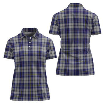 MacPherson Dress Blue Tartan Polo Shirt For Women