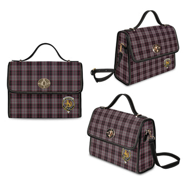 MacPherson Hunting Tartan Waterproof Canvas Bag with Family Crest