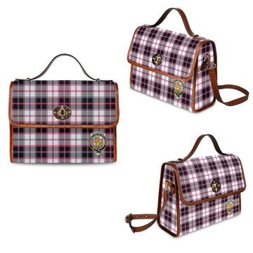 MacPherson Hunting Modern Tartan Waterproof Canvas Bag with Family Crest