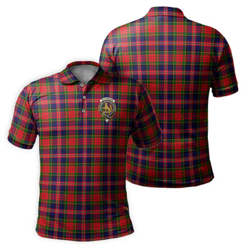 MacPherson Modern Tartan Men's Polo Shirt with Family Crest