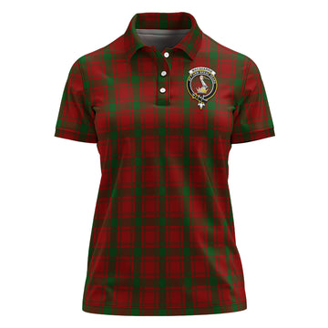 MacQuarrie Tartan Polo Shirt with Family Crest For Women
