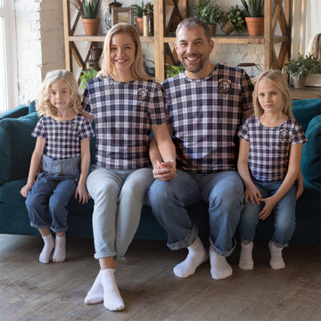 MacRae Dress Modern Tartan T-Shirt with Family Crest