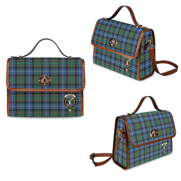MacRae Hunting Ancient Tartan Waterproof Canvas Bag with Family Crest