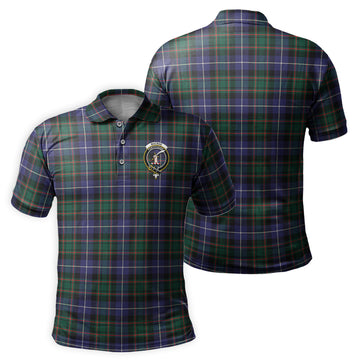 MacRae Hunting Modern Tartan Men's Polo Shirt with Family Crest