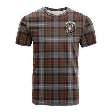 MacRae Hunting Weathered Tartan T-Shirt with Family Crest