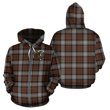 MacRae Hunting Weathered Tartan Hoodie with Family Crest
