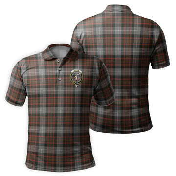 MacRae Hunting Weathered Tartan Men's Polo Shirt with Family Crest