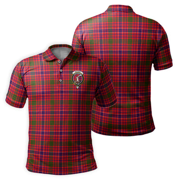 MacRae Modern Tartan Men's Polo Shirt with Family Crest