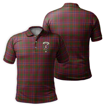 MacRae Red Tartan Men's Polo Shirt with Family Crest
