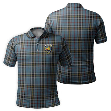 MacTavish Dress Tartan Men's Polo Shirt with Family Crest