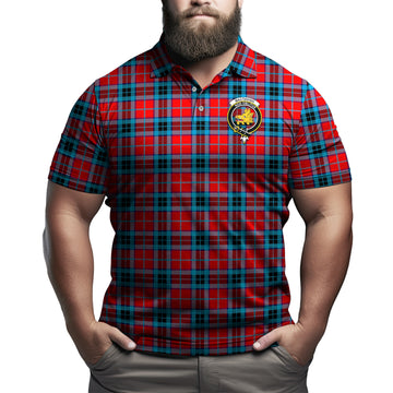 MacTavish Modern Tartan Men's Polo Shirt with Family Crest
