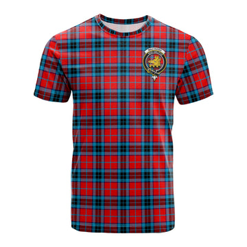 MacTavish Modern Tartan T-Shirt with Family Crest
