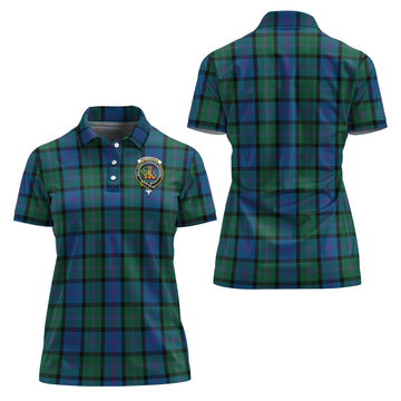 MacThomas Tartan Polo Shirt with Family Crest For Women
