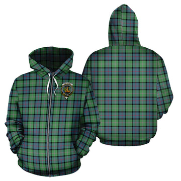 MacThomas Ancient Tartan Hoodie with Family Crest