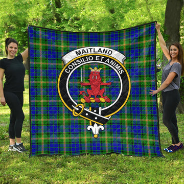 Maitland Tartan Quilt with Family Crest