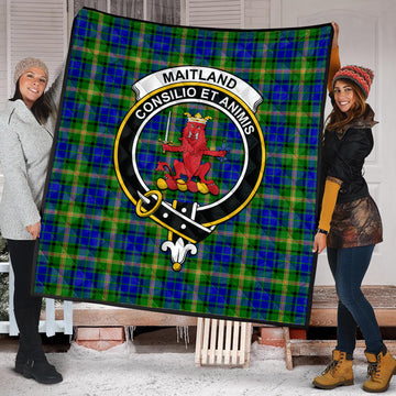 Maitland Tartan Quilt with Family Crest