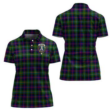 Malcolm Tartan Polo Shirt with Family Crest For Women
