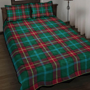Manitoba Province Canada Tartan Quilt Bed Set