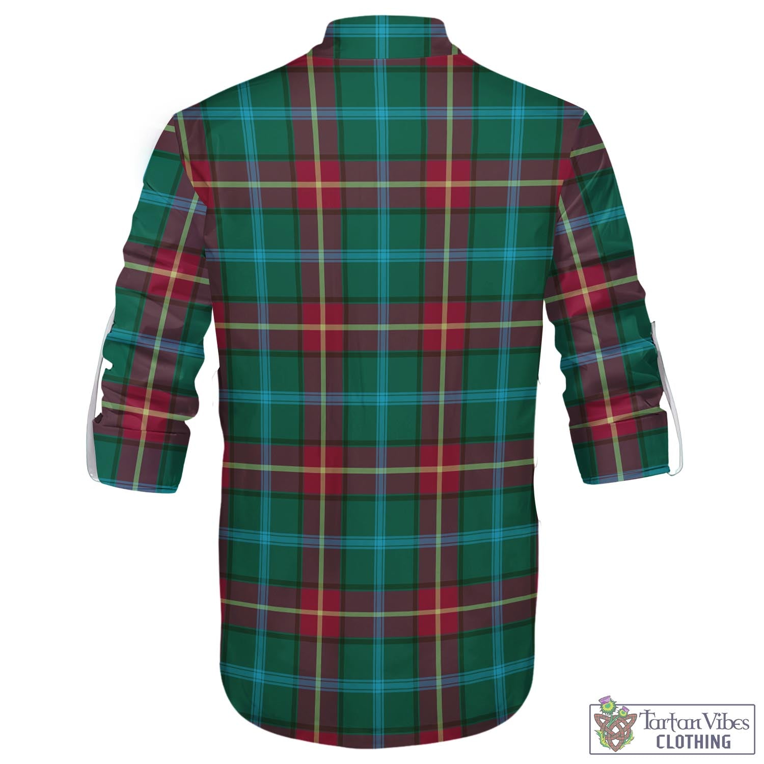 Tartan Vibes Clothing Manitoba Province Canada Tartan Men's Scottish Traditional Jacobite Ghillie Kilt Shirt