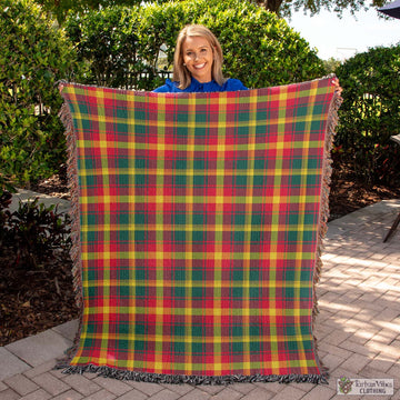 Maple Leaf Canada Tartan Woven Blanket