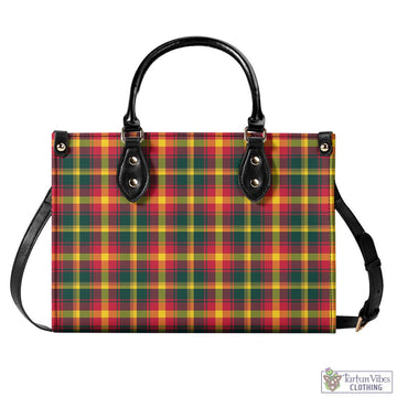Maple Leaf Canada Tartan Luxury Leather Handbags
