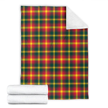 Maple Leaf Canada Tartan Blanket