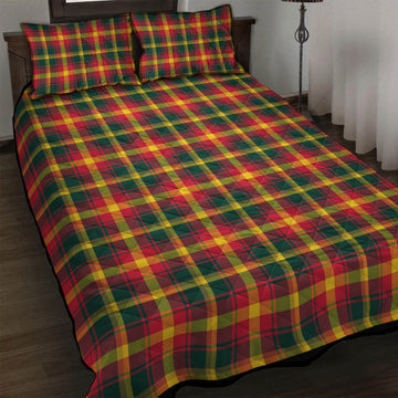 Maple Leaf Canada Tartan Quilt Bed Set