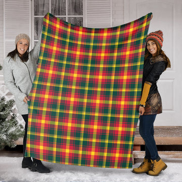Maple Leaf Canada Tartan Blanket
