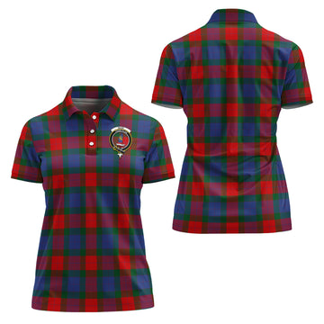 Mar Tartan Polo Shirt with Family Crest For Women