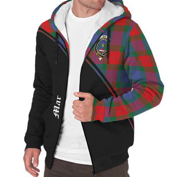 Mar Tartan Sherpa Hoodie with Family Crest Curve Style