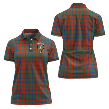 Matheson Ancient Tartan Polo Shirt with Family Crest For Women