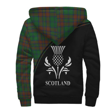 Matheson Hunting Highland Tartan Sherpa Hoodie with Family Crest Curve Style