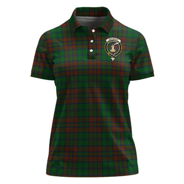 Matheson Hunting Highland Tartan Polo Shirt with Family Crest For Women