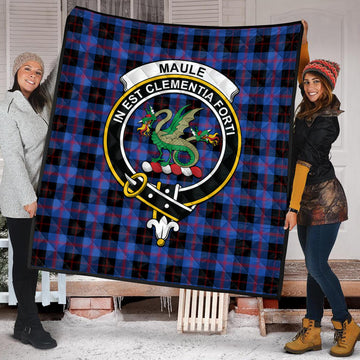Maule Tartan Quilt with Family Crest