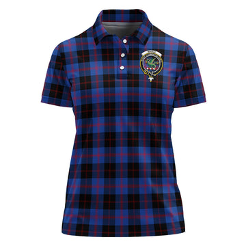Maule Tartan Polo Shirt with Family Crest For Women