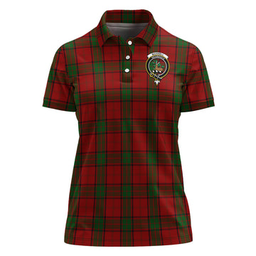 Maxwell Tartan Polo Shirt with Family Crest For Women