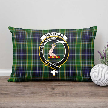 McKellar Tartan Pillow Cover with Family Crest