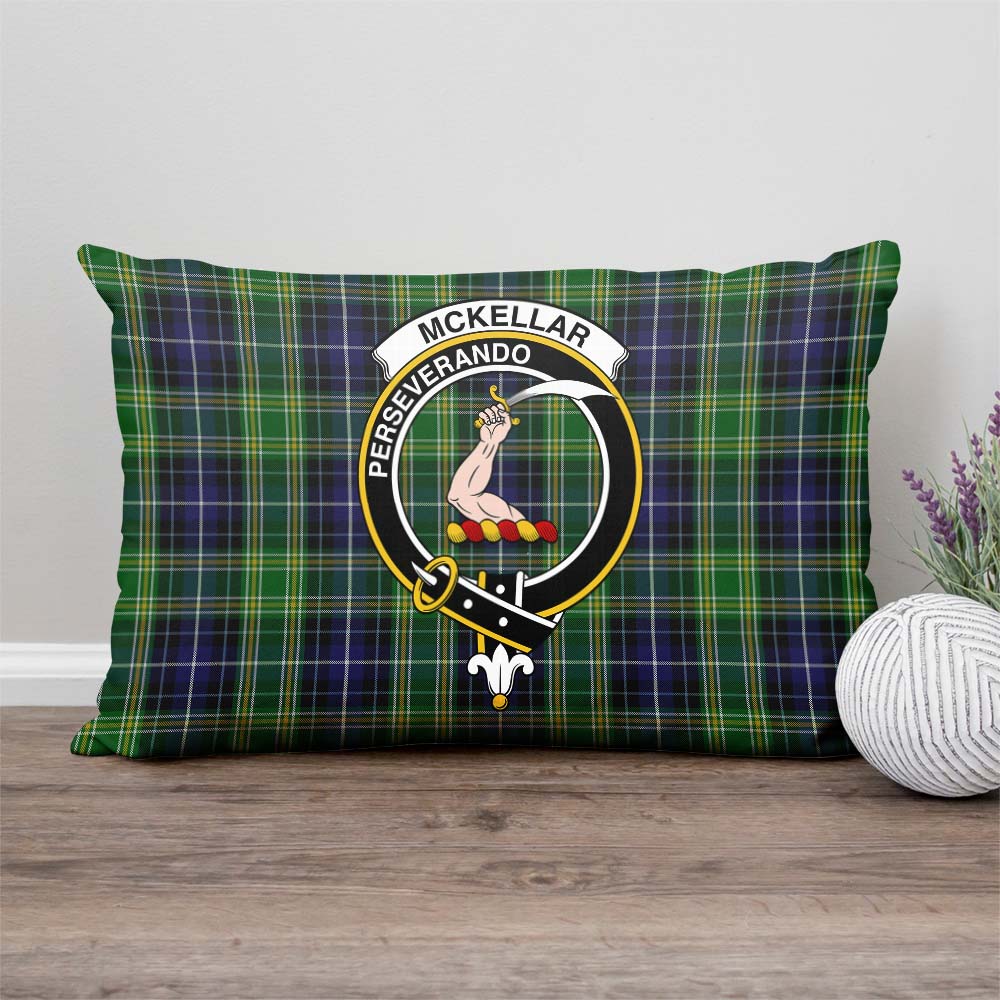 McKellar Tartan Pillow Cover with Family Crest Rectangle Pillow Cover - Tartanvibesclothing