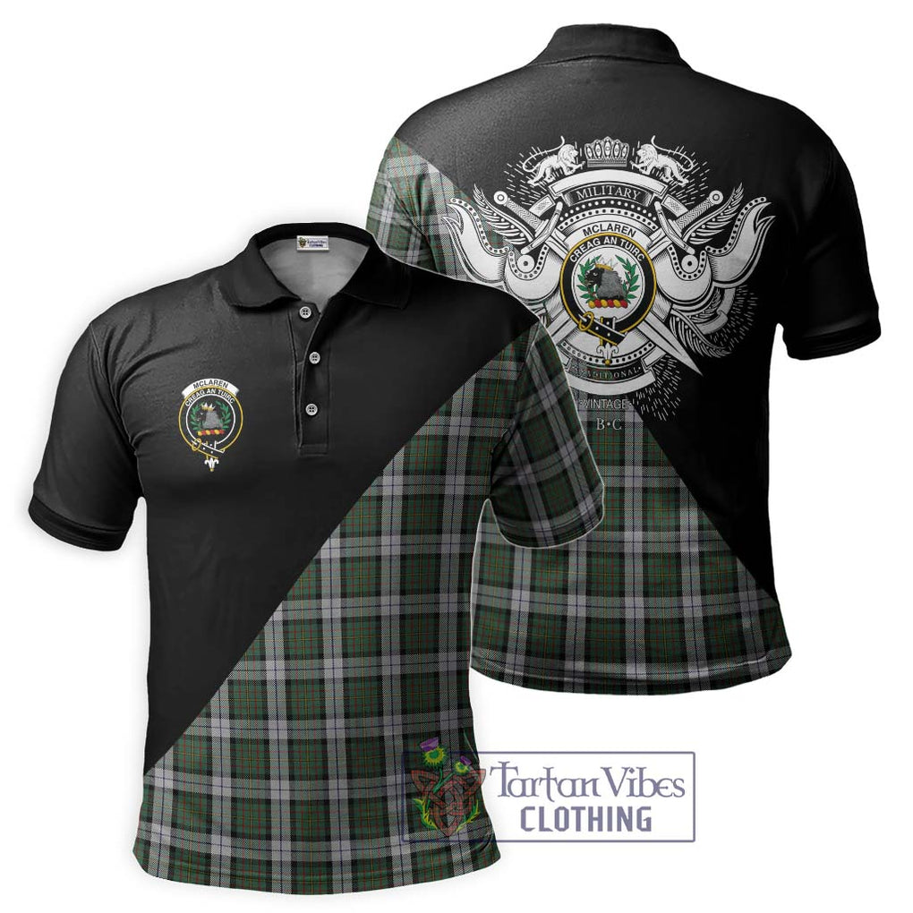 McLaren Dress Tartan Polo Shirt with Family Crest and Military Logo St