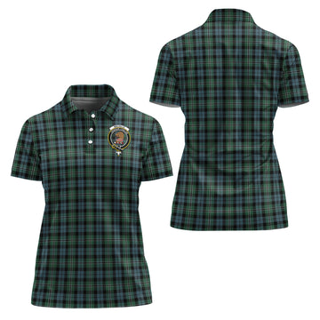 Melville Tartan Polo Shirt with Family Crest For Women