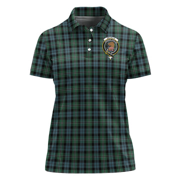 Melville Tartan Polo Shirt with Family Crest For Women
