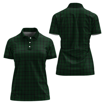 Menzies Green Tartan Polo Shirt For Women
