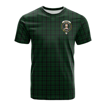 Menzies Green Tartan T-Shirt with Family Crest