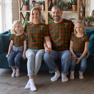 Menzies Green Modern Tartan T-Shirt with Family Crest